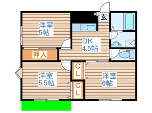 エスポワールＢ棟の物件間取画像